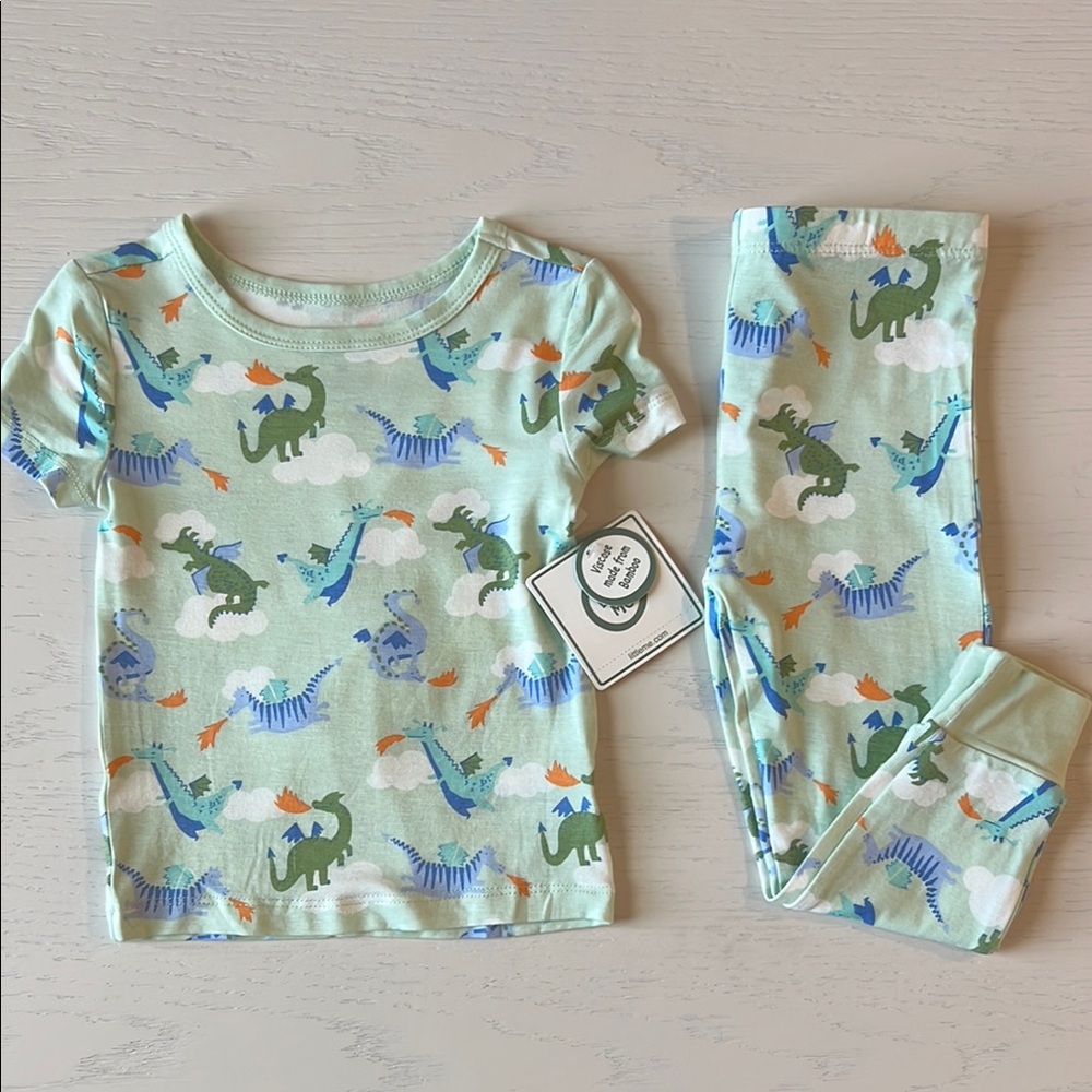 Little Me Toddler Boy Dragon Bamboo Pajama Set 18 months